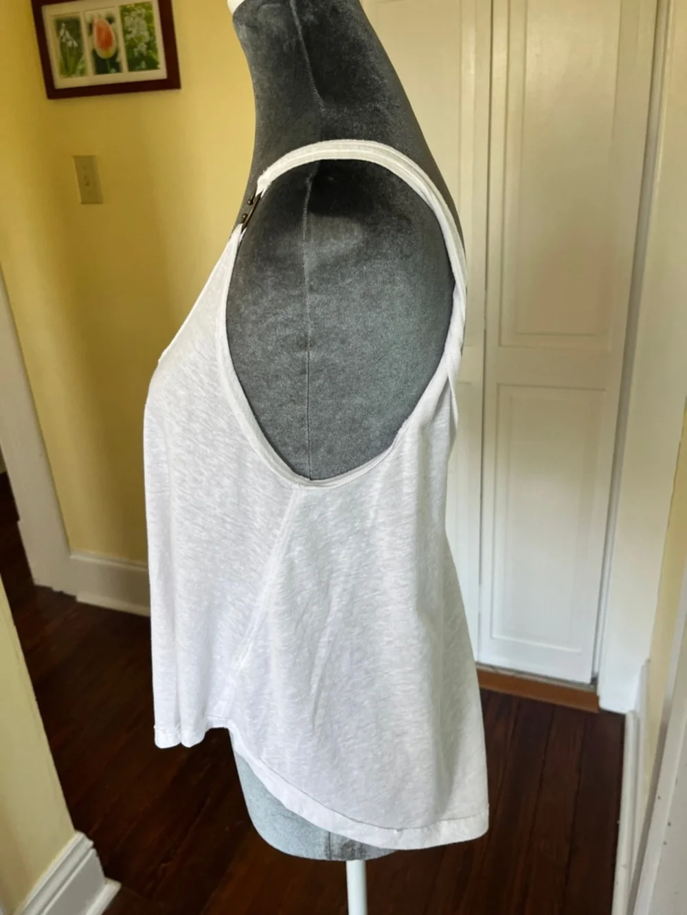 Free People We The Free White Ring-Shoulder Tank Top - Picture 3 of 6